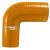 Samco Air & Water 90 Degree Silicone Hose Reducing Elbow – Standard Colours – 45mm to 38mm Orange, Orange