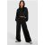 Womens Petite Outsized Cropped Sweatshirt Large Leg Tracksuit – Black – L, Black