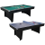 Walker and Simpson Pool & Desk Tennis Combo Desk in Black