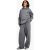 Womens Tall Facet Stripe Dsgn Recreation Large Leg Jogger – Gray – M, Gray