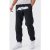 Mens Black Outsized Legit Superstar Joggers, Black – SIZE XL